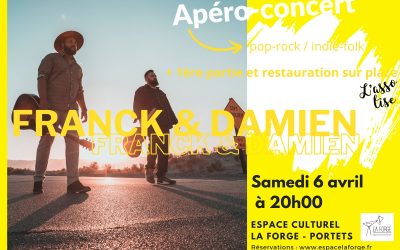 L’apéro-concert avec FRANCK & DAMIEN le 6 avril à partir de 20h